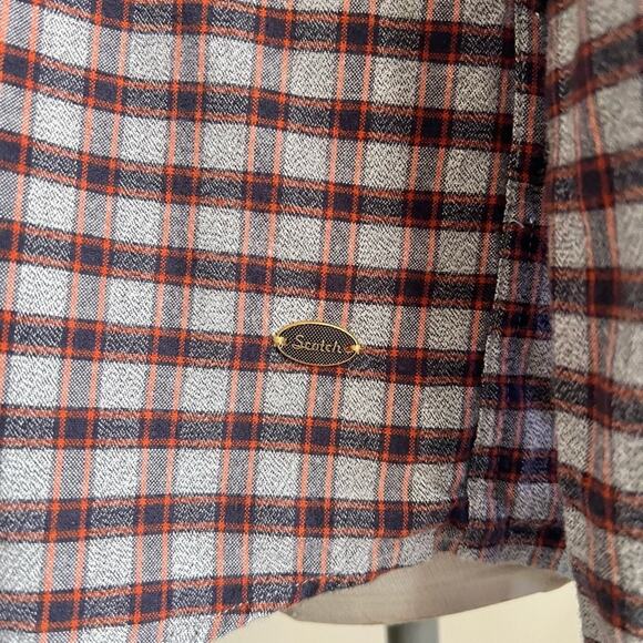 Scotch & Soda Mens Cotton Plaid Button Down Workwear Shirt Size Large - Picture 4 of 9